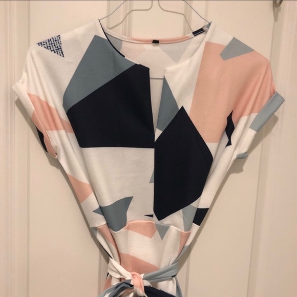 Boutique Geometric Print Midi Dress NWOT - Picture 5 of 6